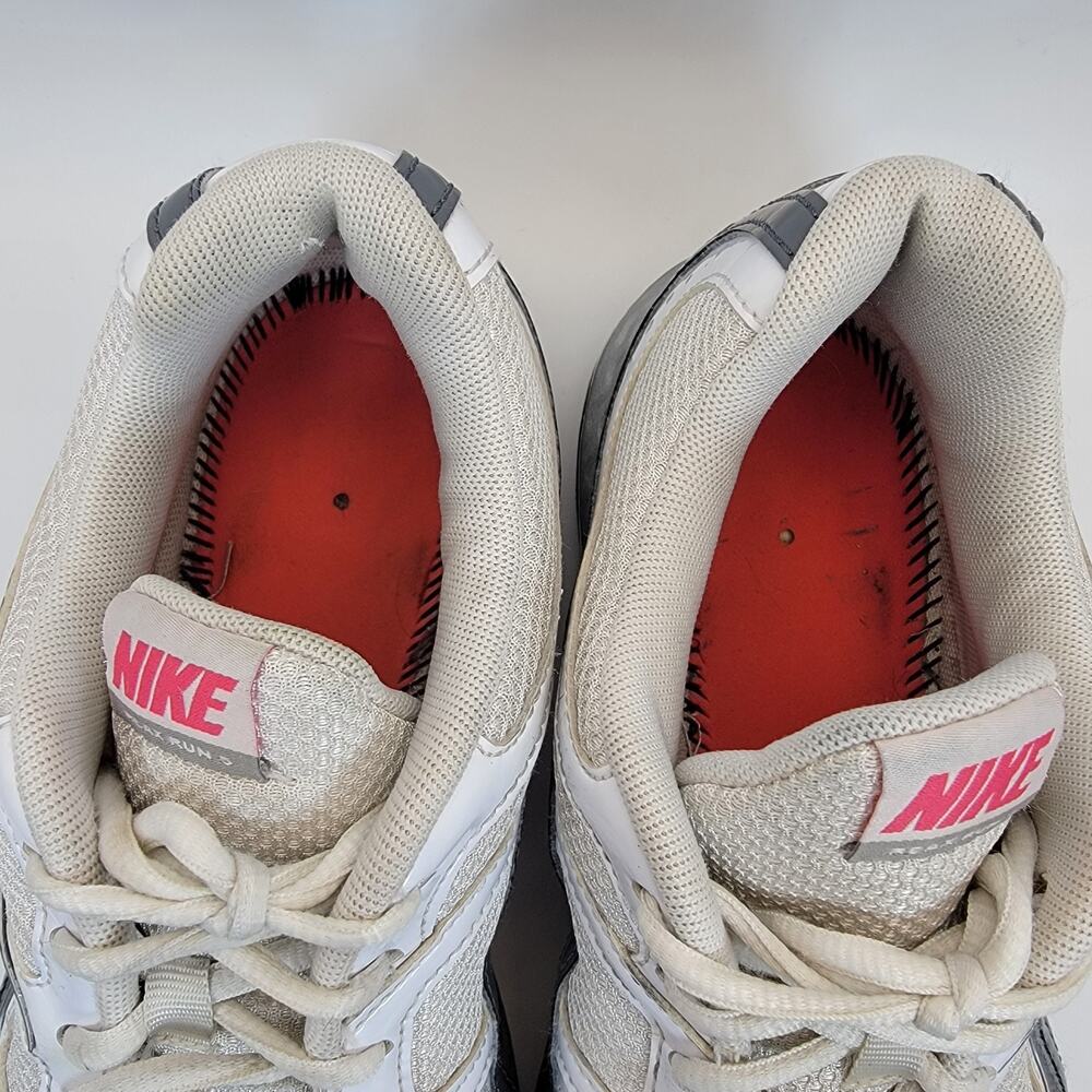 Nike Reax Run 5 Women’s Running Shoes White Silver Pink Size 8.5 No Inserts - Picture 13 of 15